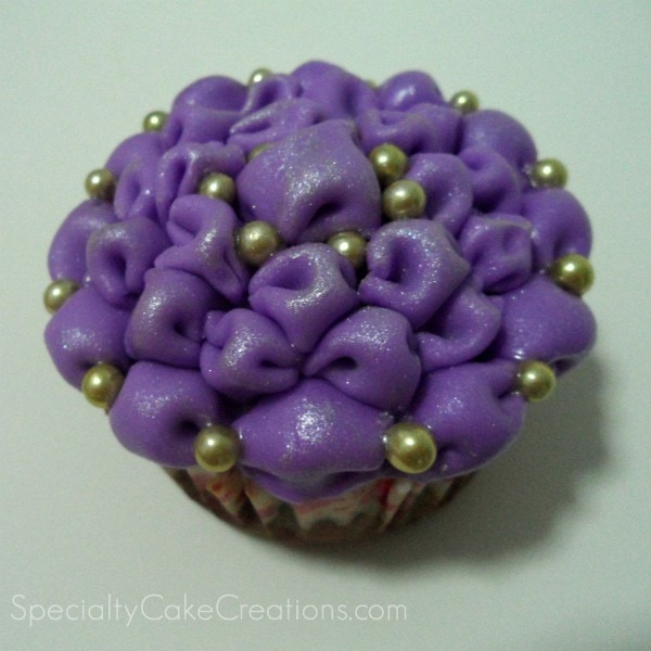 Purple Tufted Billow Cupcake