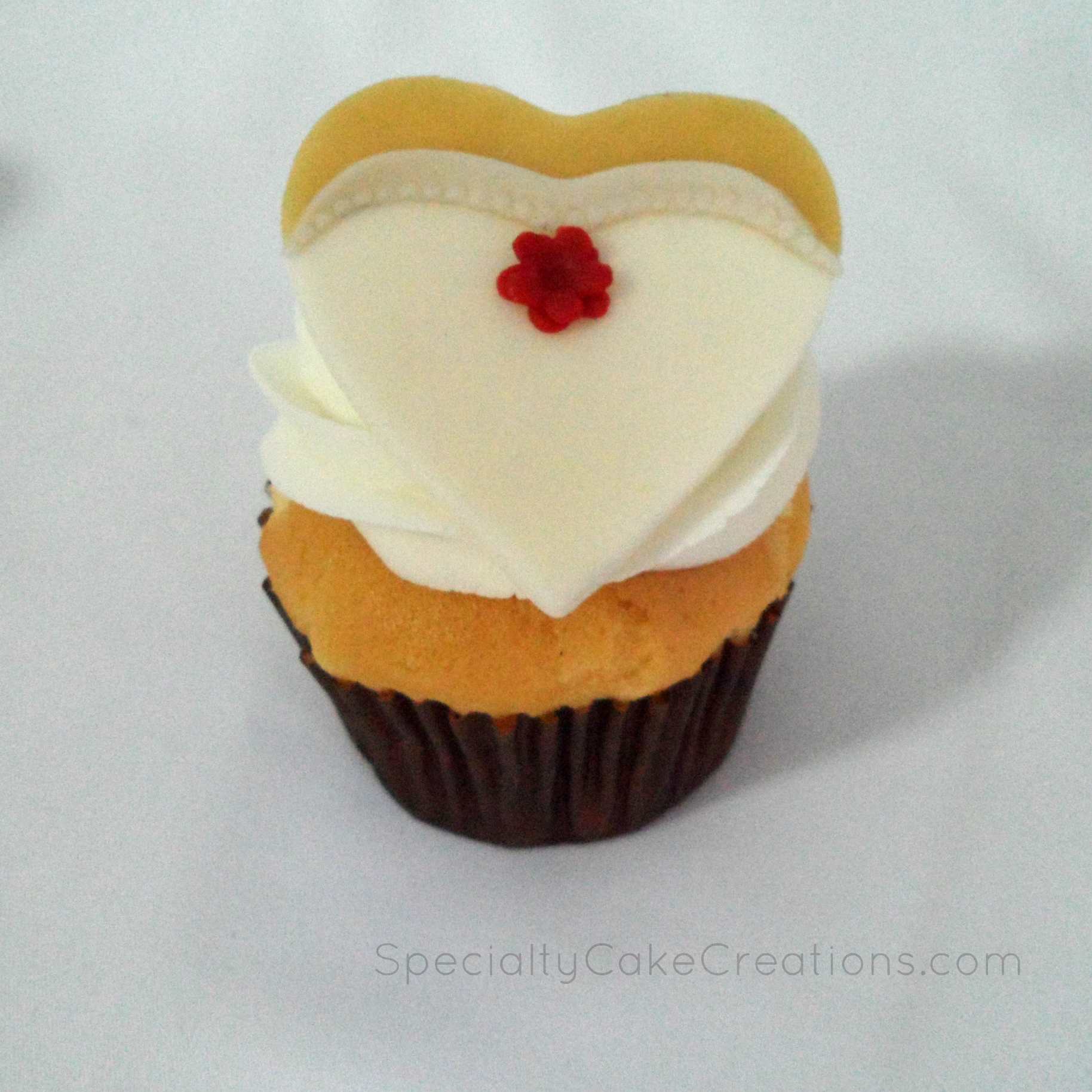 Cupcake with Bride Topper