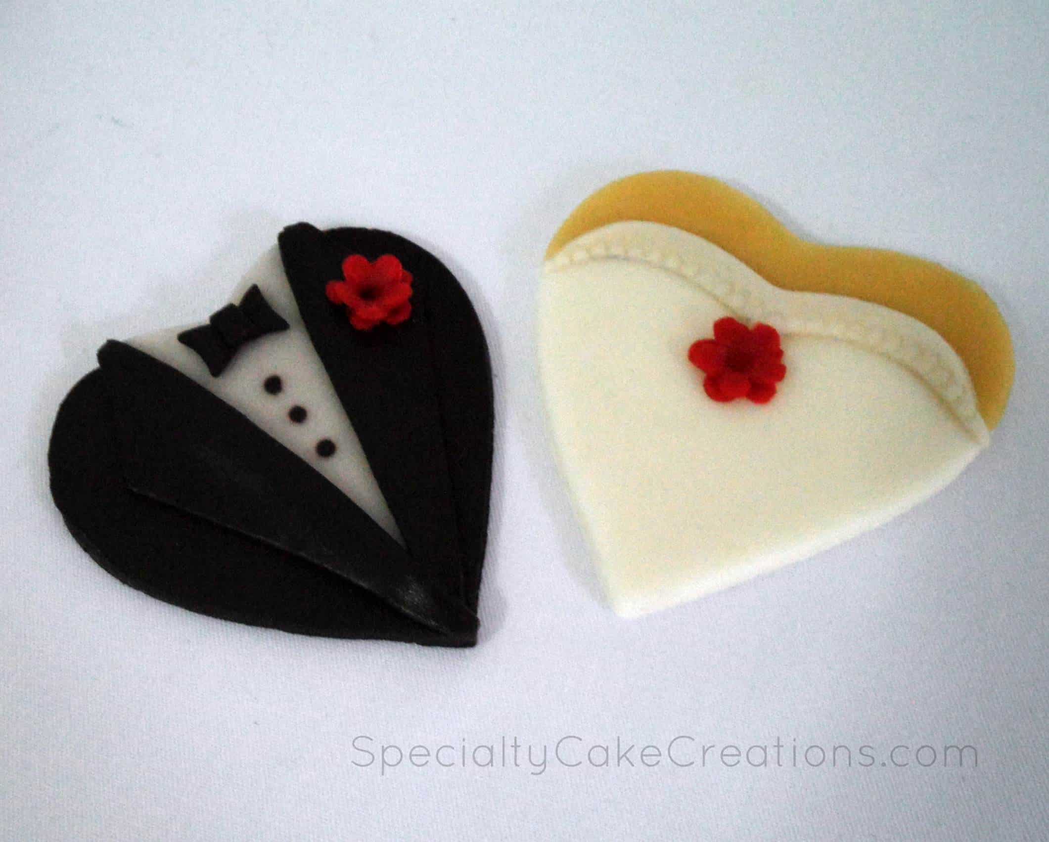 Bride and Groom Cupcake Toppers