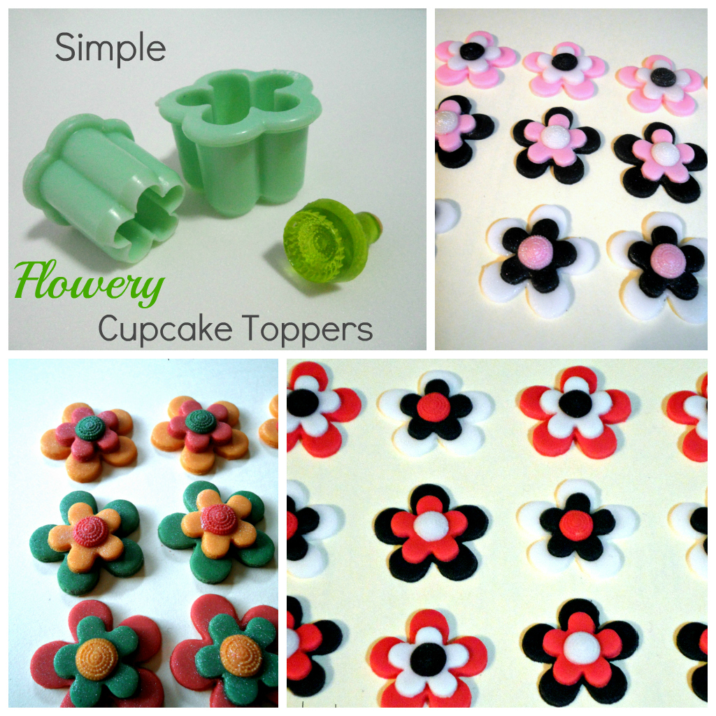 Four Images of Cupcake Toppers