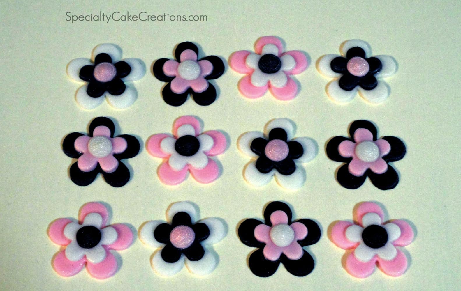 Black and Pink Cupcake Toppers